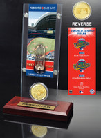 Toronto Blue Jays World Series Ticket & Bronze Coin Acrylic Desktop