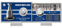 Toronto Maple Leafs Stanley Cup History Silver Coin Card