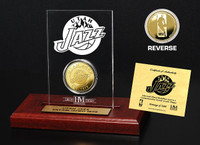 Utah Jazz  24KT Gold Coin Etched Acrylic