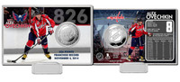 Alex Ovechkin Franchise All Time Points Leader Silver Coin Card