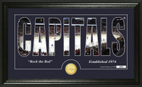 Washington Capitals Silhouette Bronze Coin Panoramic Photo Mint