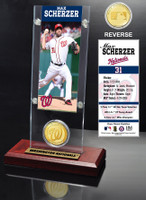 Max Scherzer Ticket & Bronze Coin Acrylic Desk Top