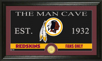 Washington Redskins The Man Cave Bronze Coin Panoramic Photo Mint