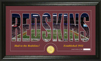 Washington Redskins Silhouette Bronze Coin Panoramic Photo Mint