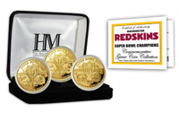 Washington Redskins 3-time Super Bowl Champions Gold Game Coin Set