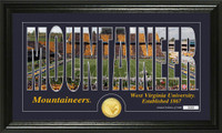 University of West Virginia Silhouette Bronze Coin Panoramic Photo Mint