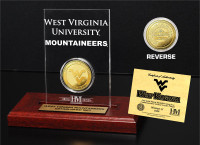 West Virginia University 24KT Gold Coin Etched Acrylic