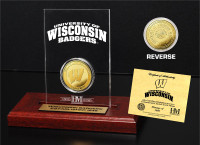 University of Wisconsin 24KT Gold Coin Etched Acrylic