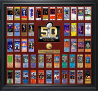 *NFL Super Bowl Fifty 50th Anniversary Ticket Collection Gold Coin Photo Mint LE 500