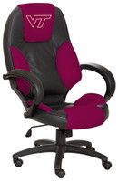 Virginia Tech Hokies Commissioner Leather Office Chair