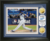 Kansas City Royals Alcides Escobar 2015 ALCS "MVP" 2pc Gold Coin Photo Mint