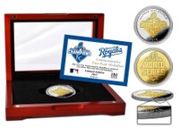 Kansas City Royals 2015 World Series Champs 2-Tone Gold Mint Coin w/Cherry Glass Case