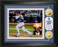 **Kansas City Royals Salvador Perez 2015 World Series "MVP" 2pc Gold Coin Photo Mint