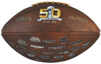 **Super Bowl 50 Official Wilson Composite Leather Logo Football (Brown)