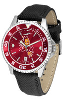 Arizona State Sun Devils Competitor AnoChrome Leather Watch with Colored Bezel (Men's or Women's)