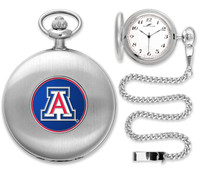 Arizona Wildcats Silver Plated Pocket Watch