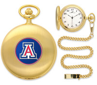 Arizona Wildcats Gold Plated Pocket Watch