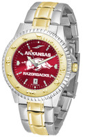 Arkansas Razorbacks Competitor 2-Tone 23k Gold AnoChrome Stainless Steel Watch (Men's or Women's)