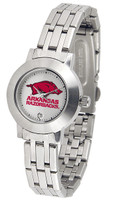 Arkansas Razorbacks Ladies Silver Stainless Steel Dynasty AnoChrome Watch