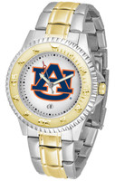 Auburn Tigers Competitor 2-Tone 23k Gold Stainless Steel Watch (Men's or Women's)