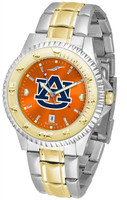 Auburn Tigers Competitor 2-Tone 23k Gold AnoChrome Stainless Steel Watch (Men's or Women's)