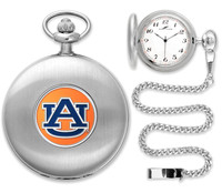 Auburn Tigers Silver Plated Pocket Watch