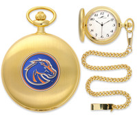 Boise State Broncos Gold Plated Pocket Watch