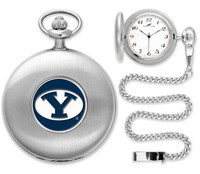 BRIGHAM YOUNG COUGARS Silver Plated Pocket Watch