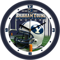 BRIGHAM YOUNG COUGARS 12 Inch Round Wall Clock