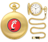 Cincinnati Bearcats Gold Plated Pocket Watch