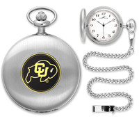 Colorado Buffaloes Silver Plated Pocket Watch