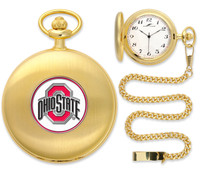 Ohio State Buckeyes 2014 National Champions Gold Plated Pocket Watch