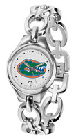 Florida Gators Ladies Silver Eclipse Link Watch - White Dial