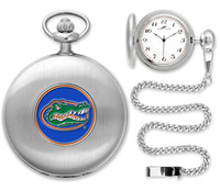 Florida Gators Silver Pocket Watch w/Chian