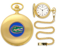 Florida Gators Gold Pocket Watch w/Chain