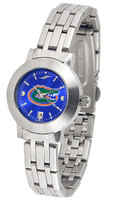 Florida Gators Ladies Silver Stainless Steel Dynasty AnoChrome - Blue Dial