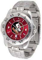 Florida State Seminoles Sport Stainless Steel AnoChrome Watch Red Dial (Men's or Women's)