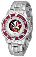 Florida State Seminoles Competitor Stainless Steel Watch - White Dial (Men's or Women's)