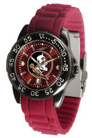 Florida State Seminoles Fantom AC Gunmetal Sport AnoChrome Watch - Red Silicone Band