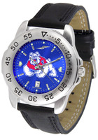 Fresno State Bulldogs Sport Leather AnoChrome Watch Color Dial (Men's or Women's)