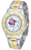 Fresno State Bulldogs Competitor 2-Tone 23k Gold Stainless Steel Watch - White Dial (Men's or Women's)