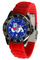 Fresno State Bulldogs Fantom AC Gunmetal Sport AnoChrome Watch - Red Silicone Band