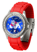 Fresno State Bulldogs Sparkle AnoChrome Sport  Watch - Red Silicone Band