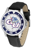 Gonzaga Bulldogs Competitor Leather Watch White Dial (Men's or Women's)