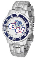 Gonzaga Bulldogs Competitor Stainless Steel Watch - White Dial (Men's or Women's)