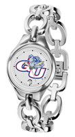 Gonzaga Bulldogs Ladies Silver Eclipse Link Watch - White Dial