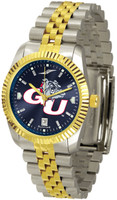 Gonzaga Bulldogs Executive  2-Tone 23k Gold AnoChrome Stainless Steel Watch - Red Dial (Men's or Women's)