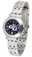 Gonzaga Bulldogs Ladies Silver Stainless Steel Dynasty AnoChrome - White Red Dial