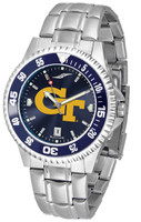 Georgia Tech Yellow Jackets Competitor Stainless Steel AnoChrome - Red Dial (Men's or Women's)