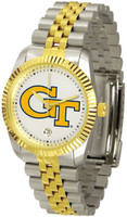 Georgia Tech Yellow Jackets Executive  2-Tone 23k Gold Stainless Steel Watch - White Dial (Men's or Women's)